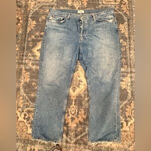 Agolde Straight Leg Blue Denim Pants